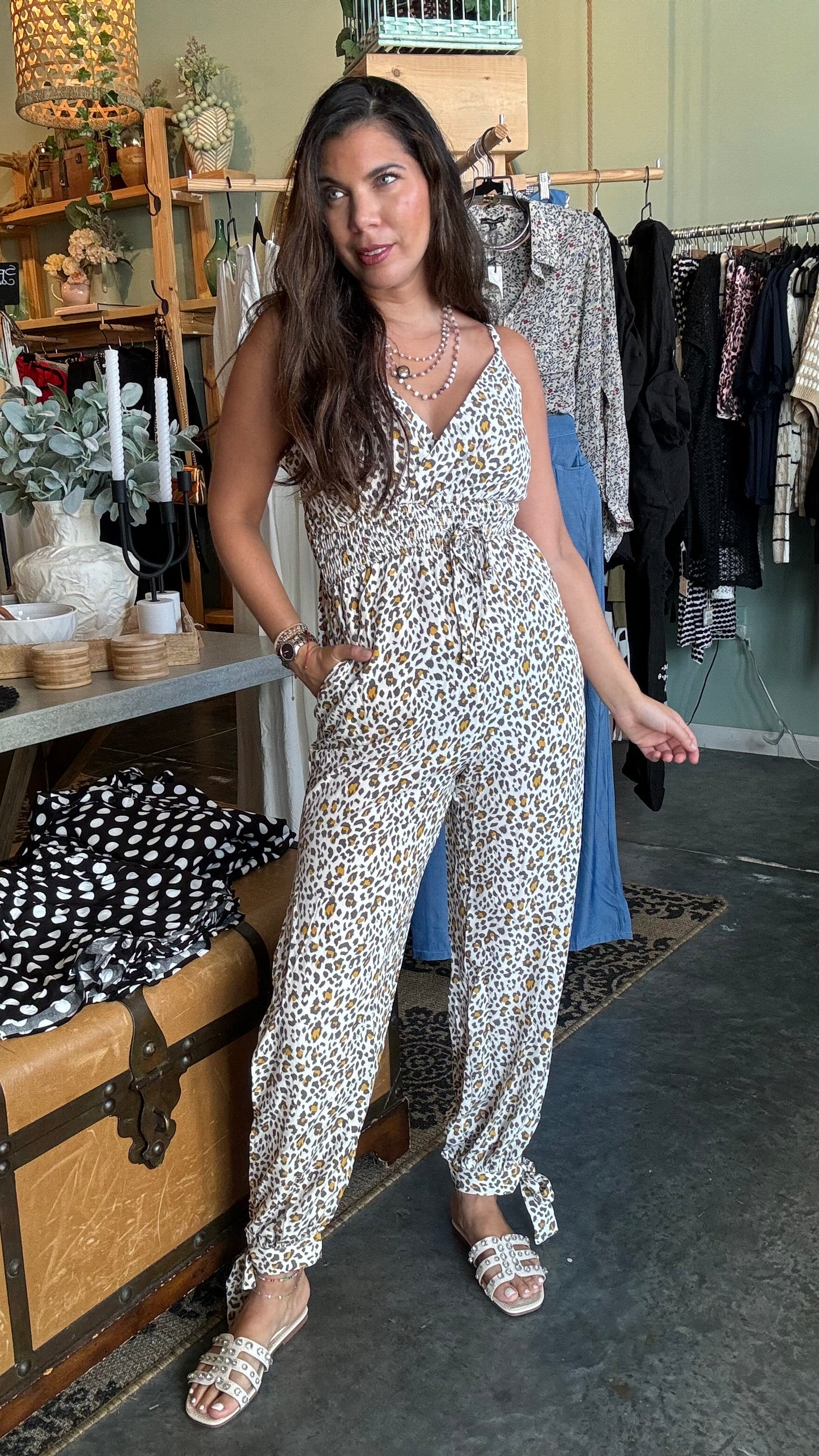 Briana Leo Print Jumpsuit