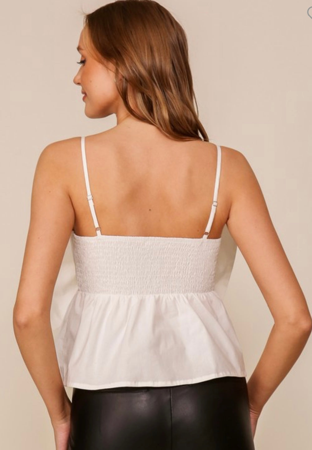 Mega Bow Poplin Top- White