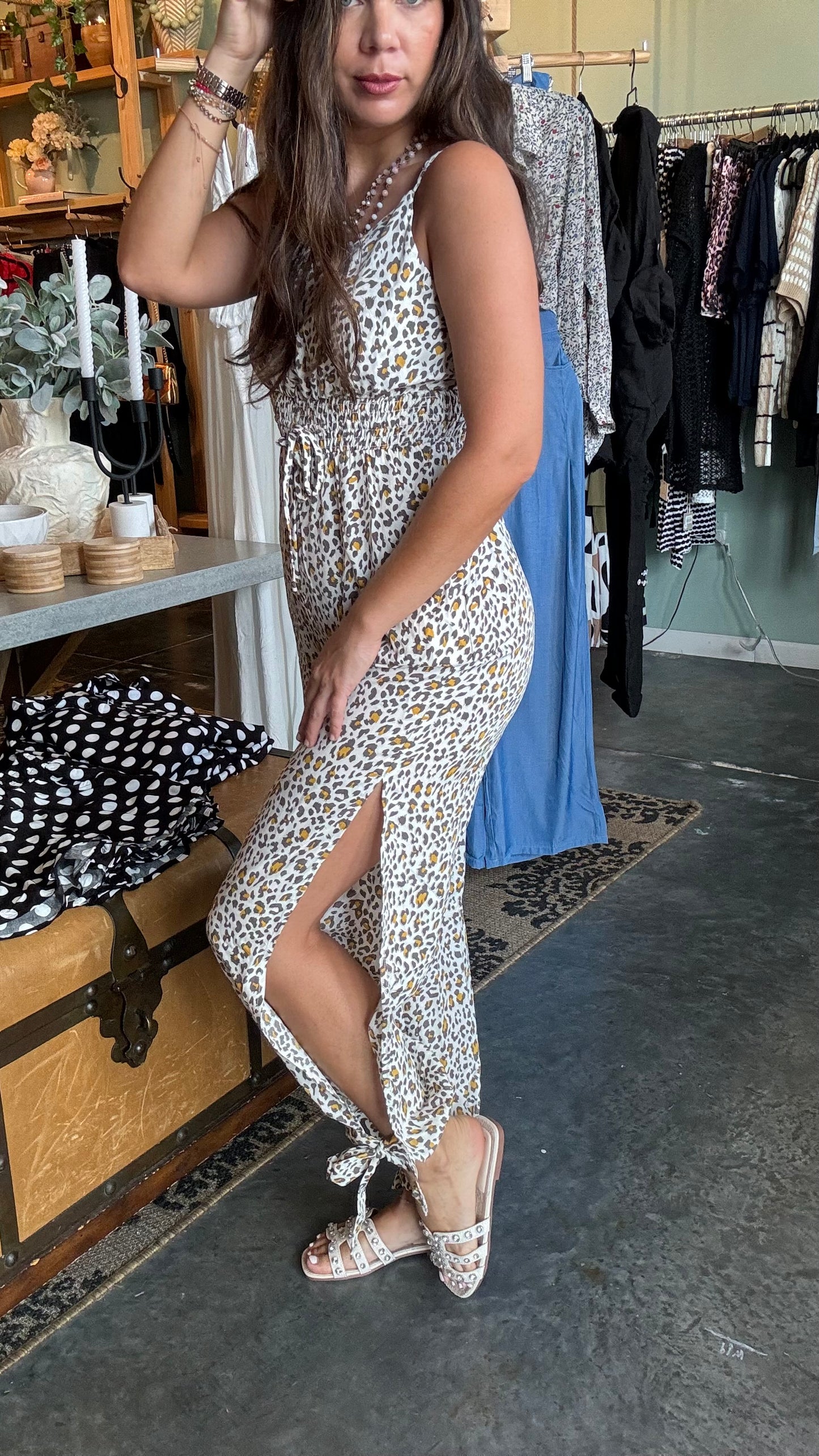 Briana Leo Print Jumpsuit