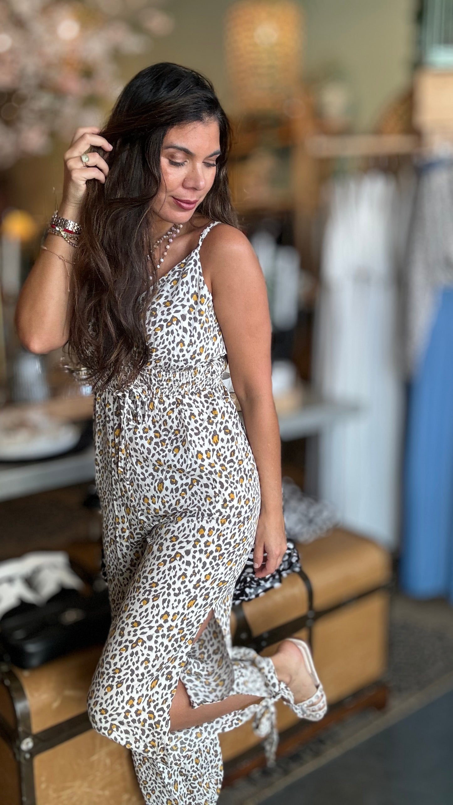 Briana Leo Print Jumpsuit