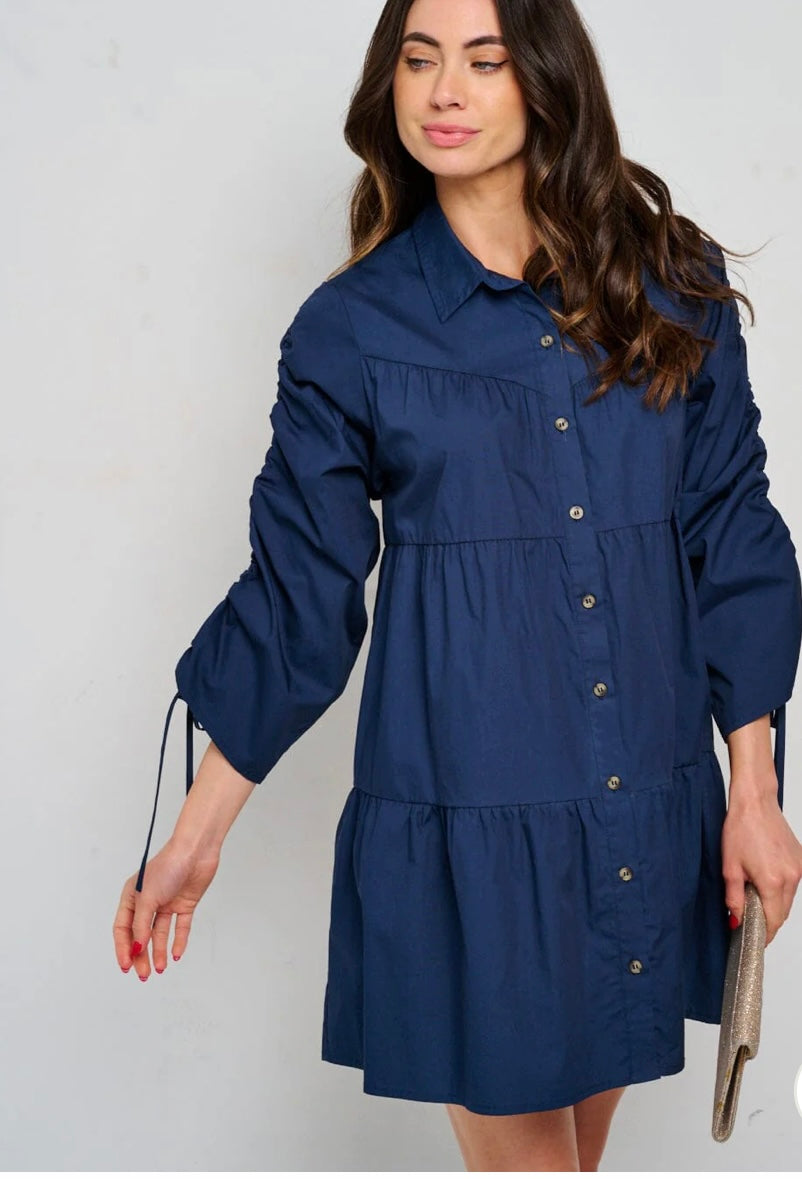 Mika Tunic Dress Navy