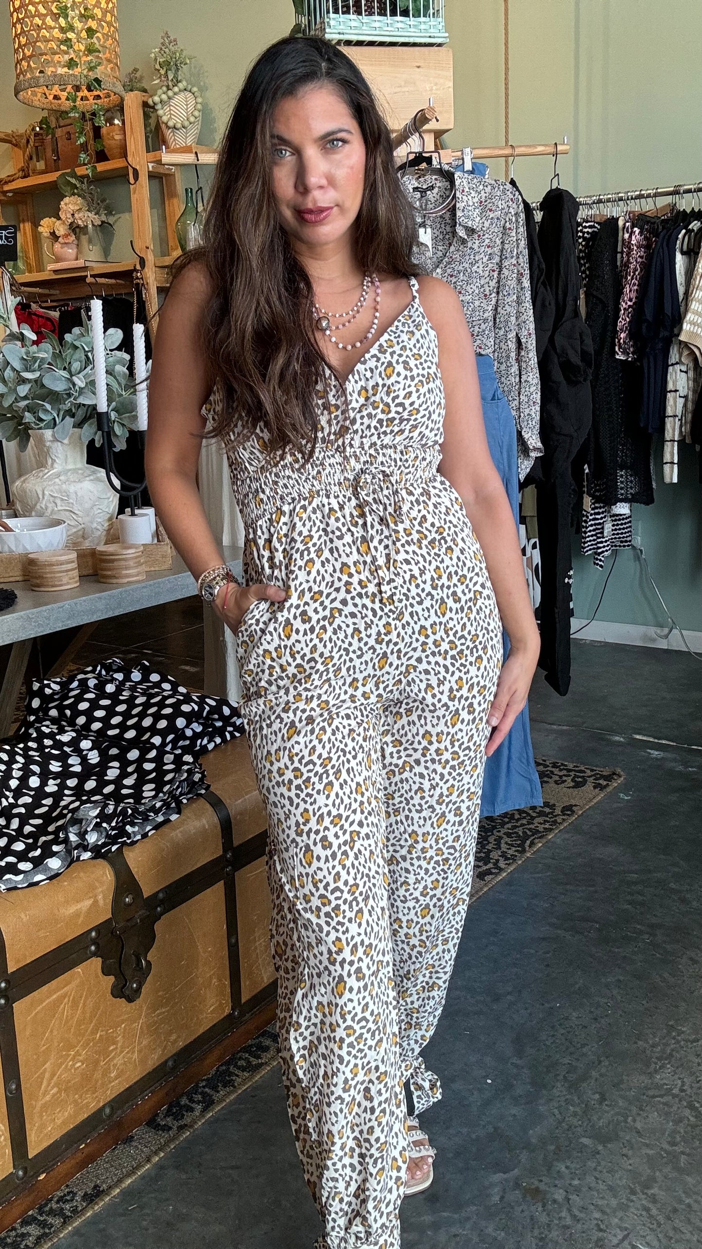 Briana Leo Print Jumpsuit