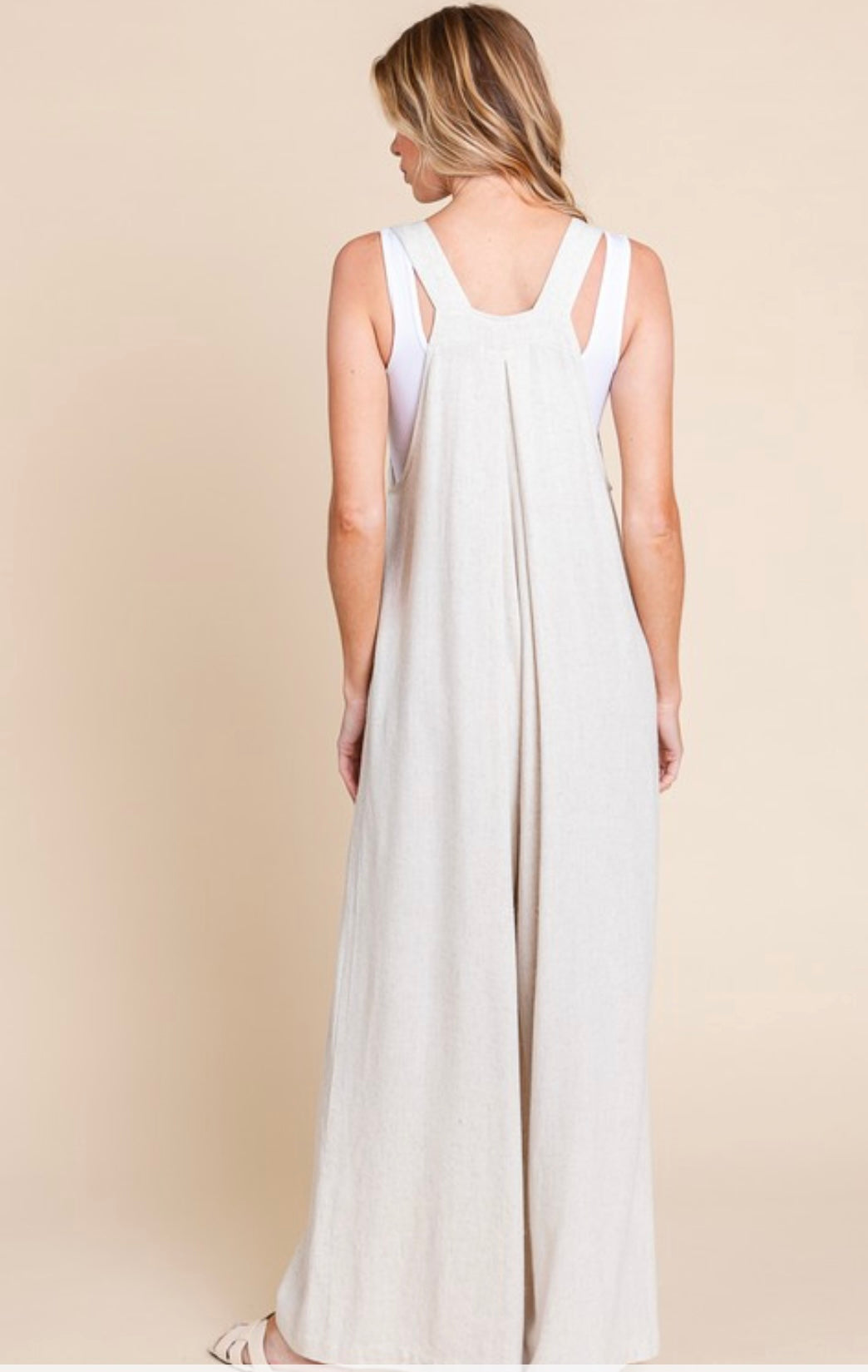 Diana Linen Oatmeal Jumpsuit