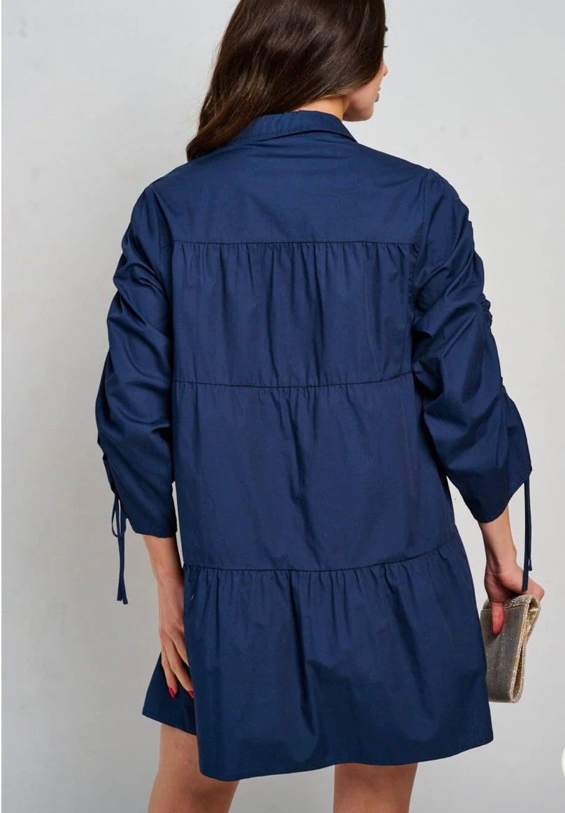 Mika Tunic Dress Navy