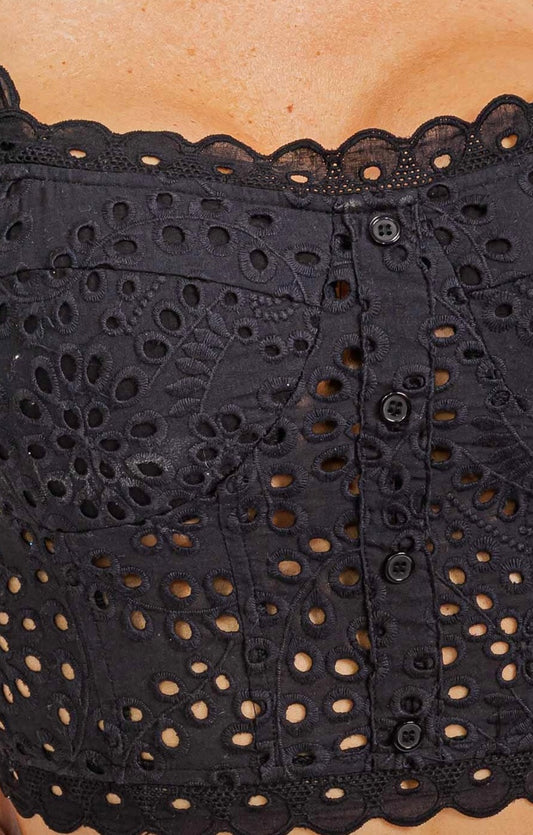 Sicily Eyelet crop Top