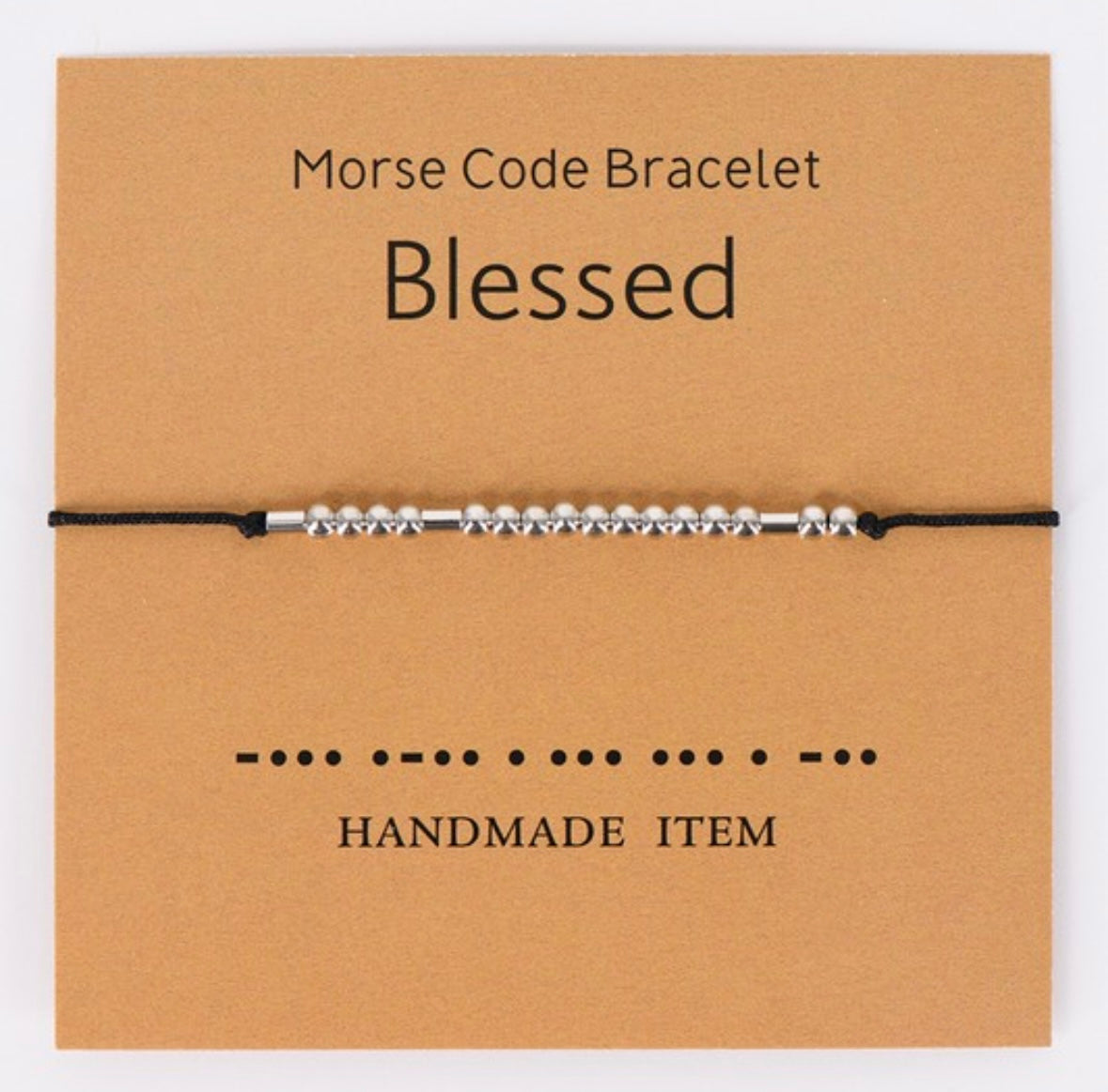 Morse Code Bracelet- Blessed