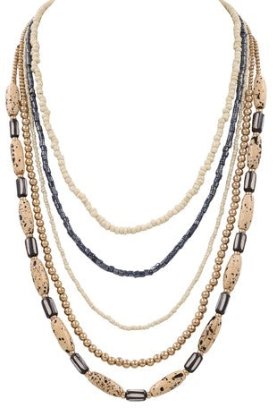 Fiji Multi Layer Beads Necklace