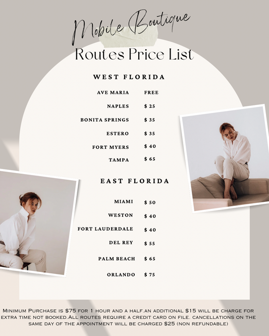 We bring the Mobile Boutique to YOU. Book your appointment today. “Your stylist at your doorstep”