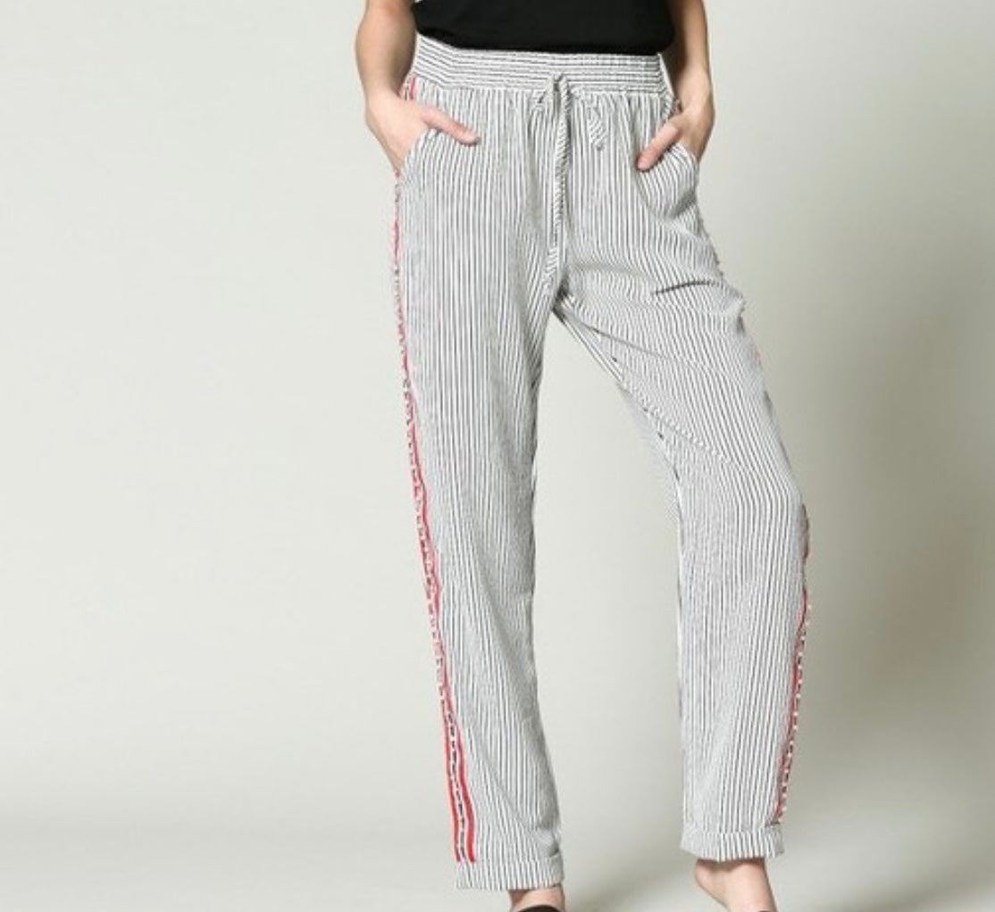 Porto Stripes Pearl Pants