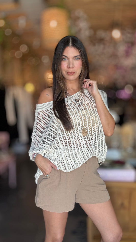 Celia Crocket Tunic Top
