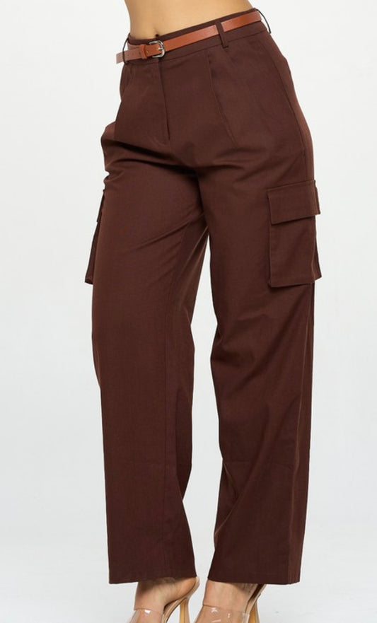 Sarah Cargo Chocolate Trousers