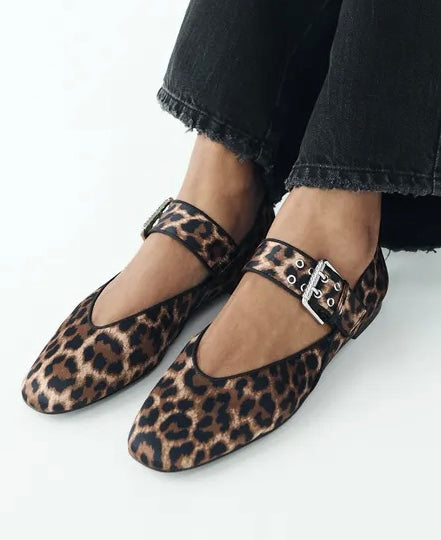 Leopard Ballerina Flats