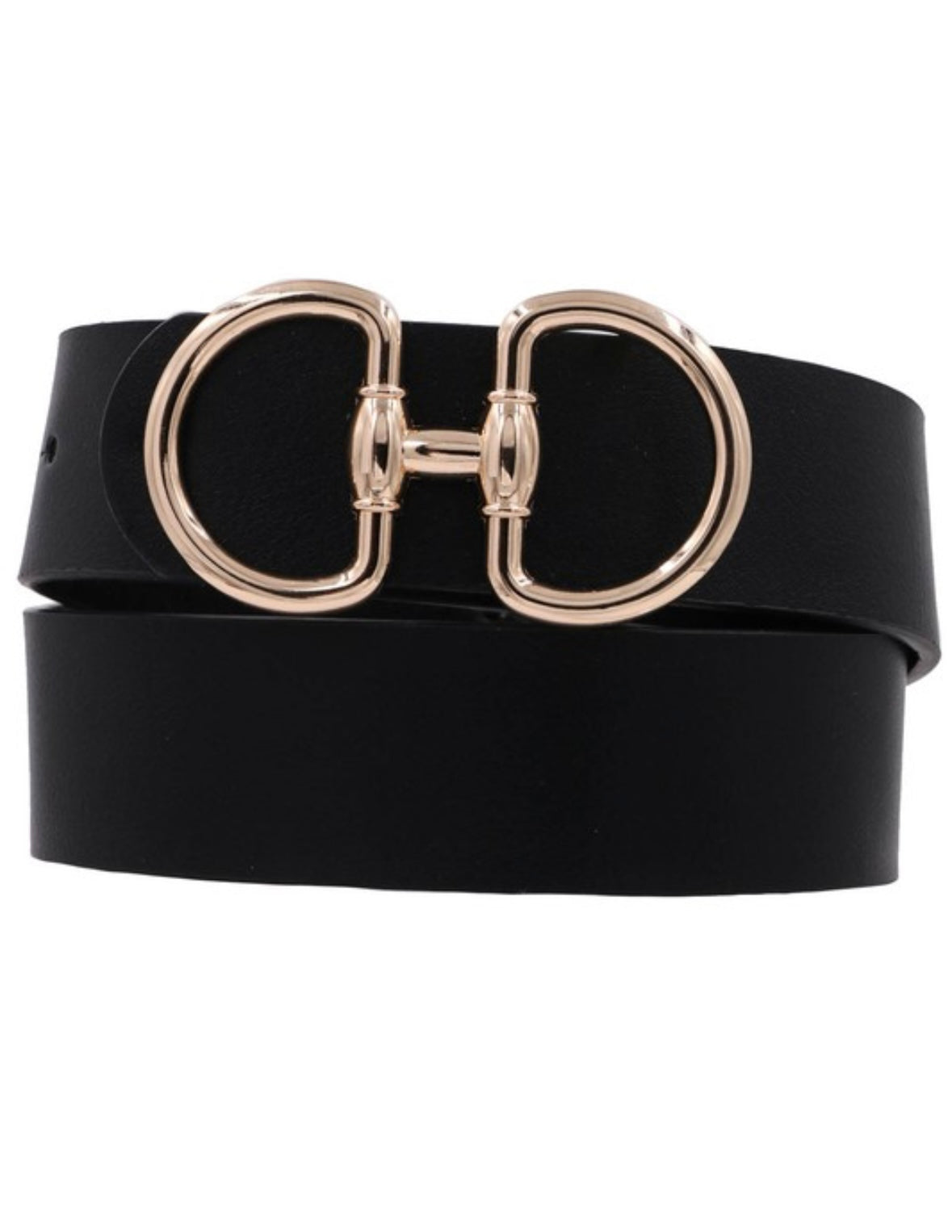 Juliette Classic Gold Buckle Belt- Black