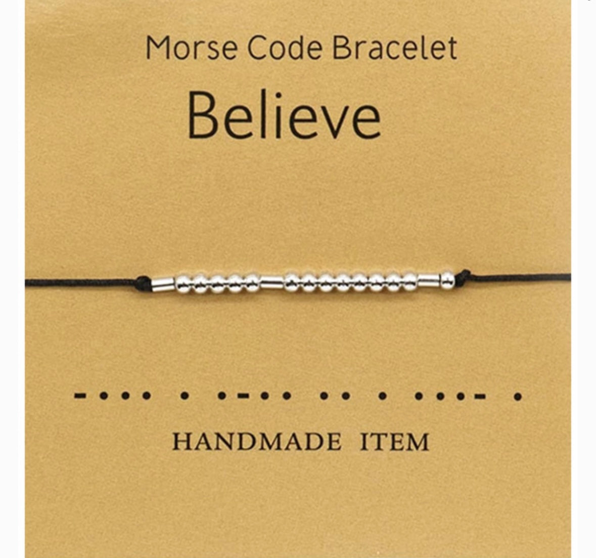Morse core bracelet- Believe