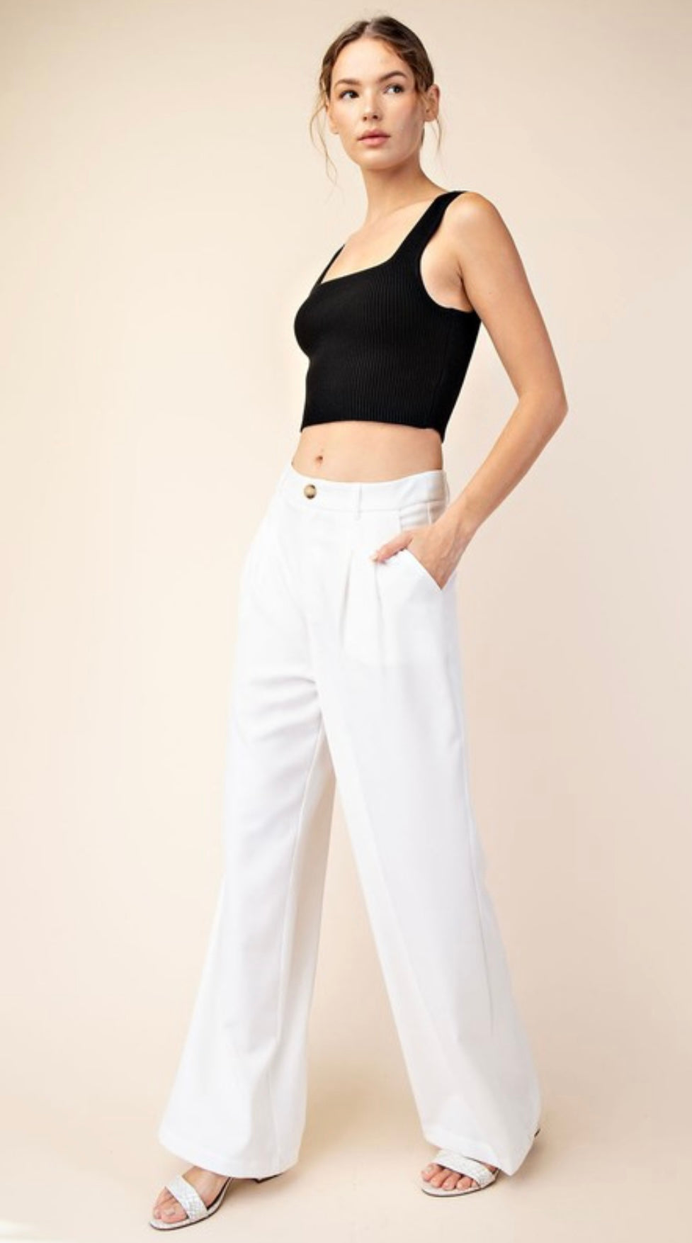 Amalfi Off White Trouser Pants