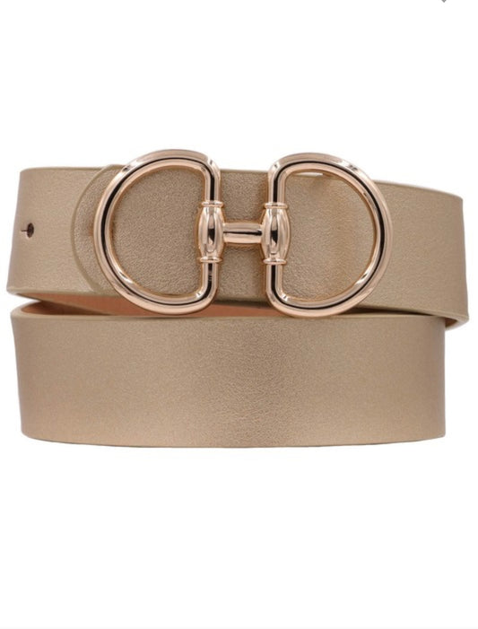 Juliette Classic Gold Buckle Belt- Gold