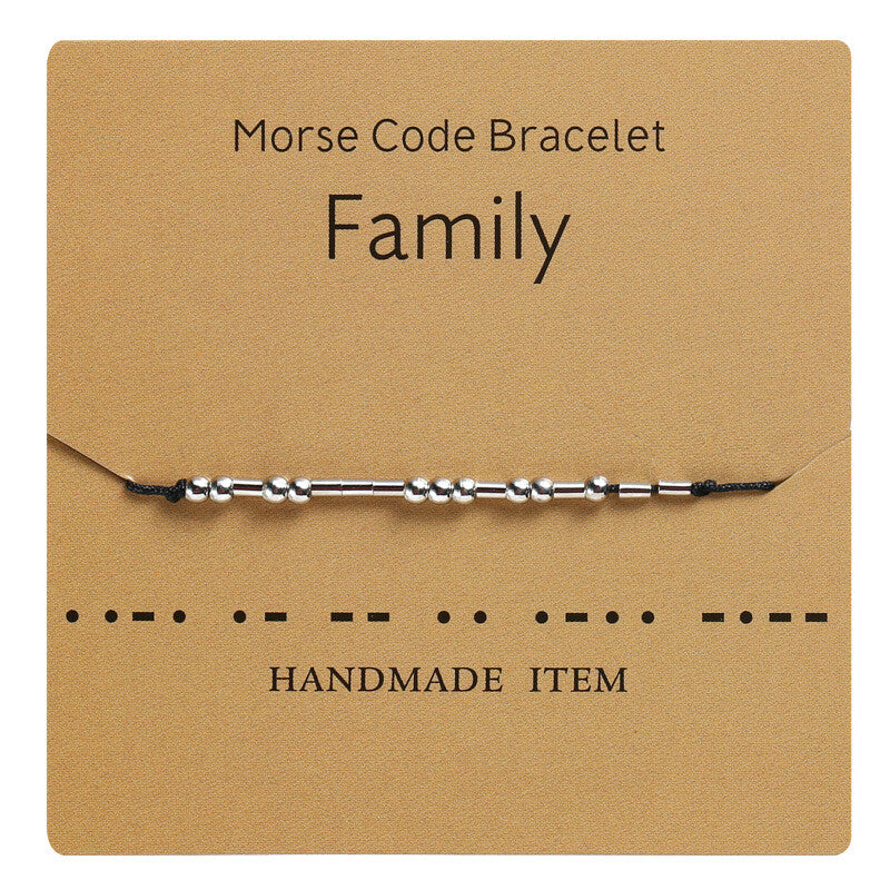 Morse code bracelet- Family