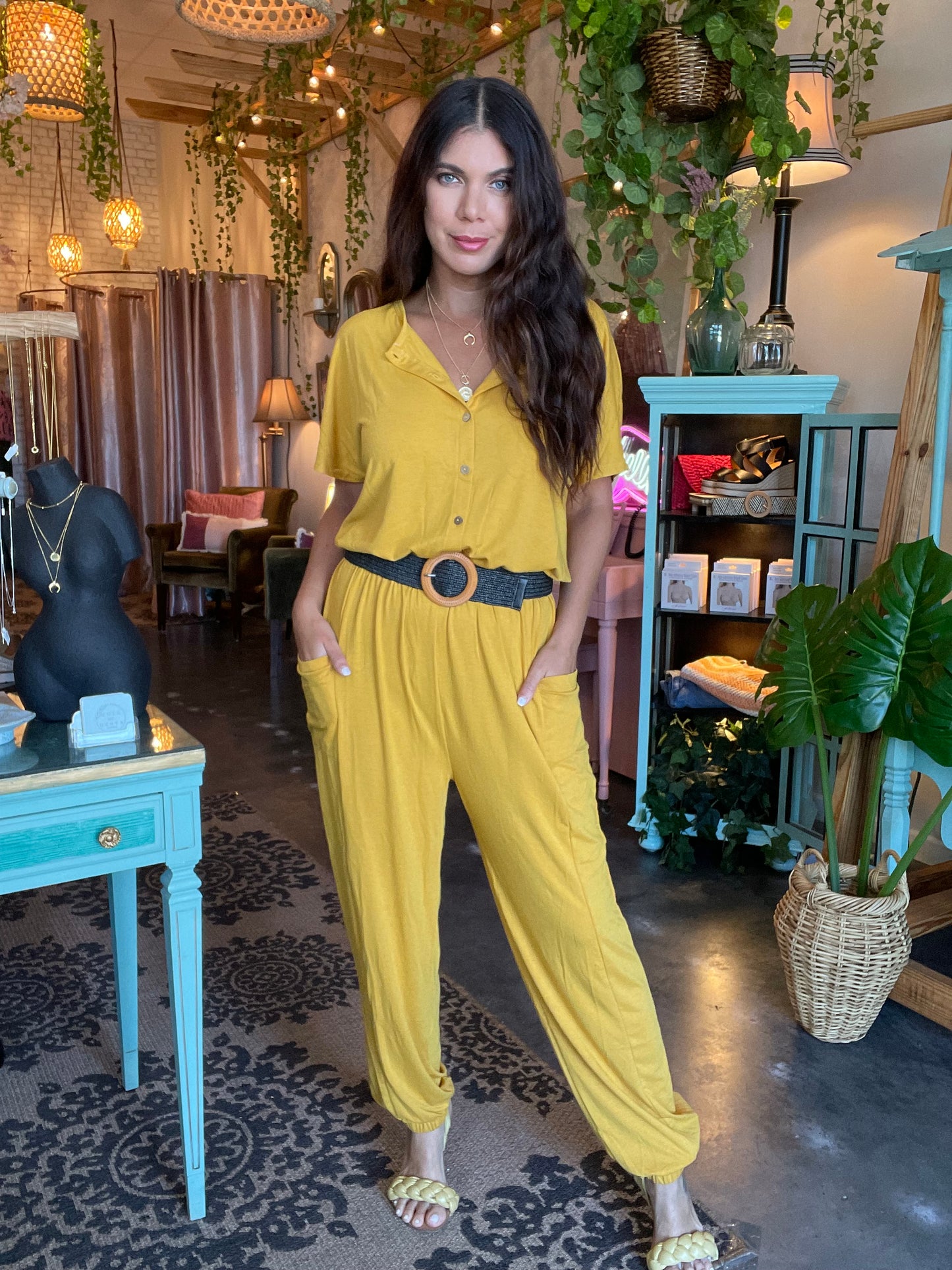 Karina Jumpsuit- Mustard