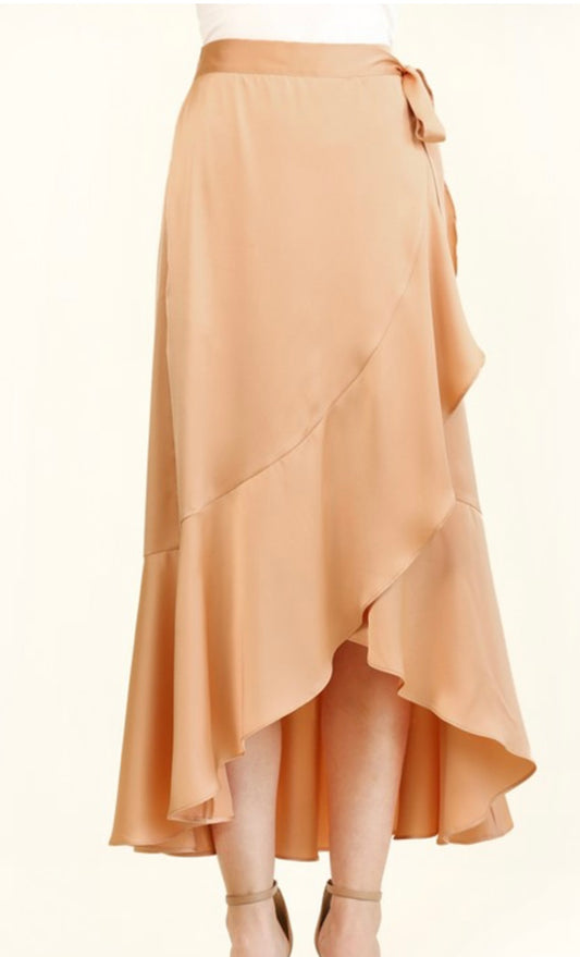 Sara Wrap Around Silk-Peach