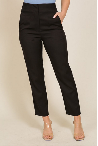 Milena Black Cigarette Pants